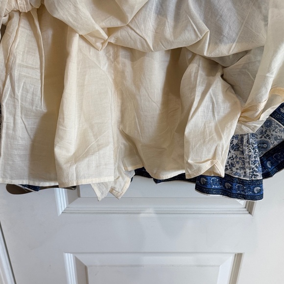 NWT Abercrombie & Fitch Blue and Cream Mini Dress / G27 - Picture 7 of 7